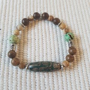 Tibetan Style dZi Beaded Bracelet